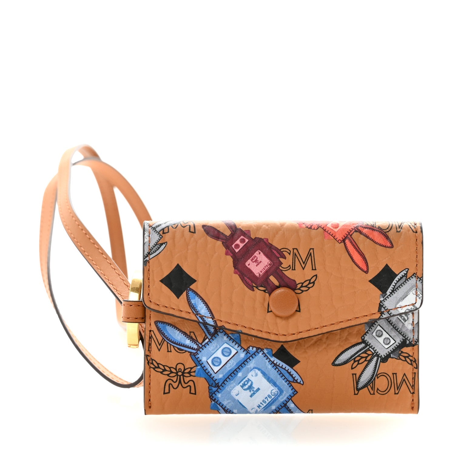 Visetos Rabot Aren Lanyard ID Wallet Cognac