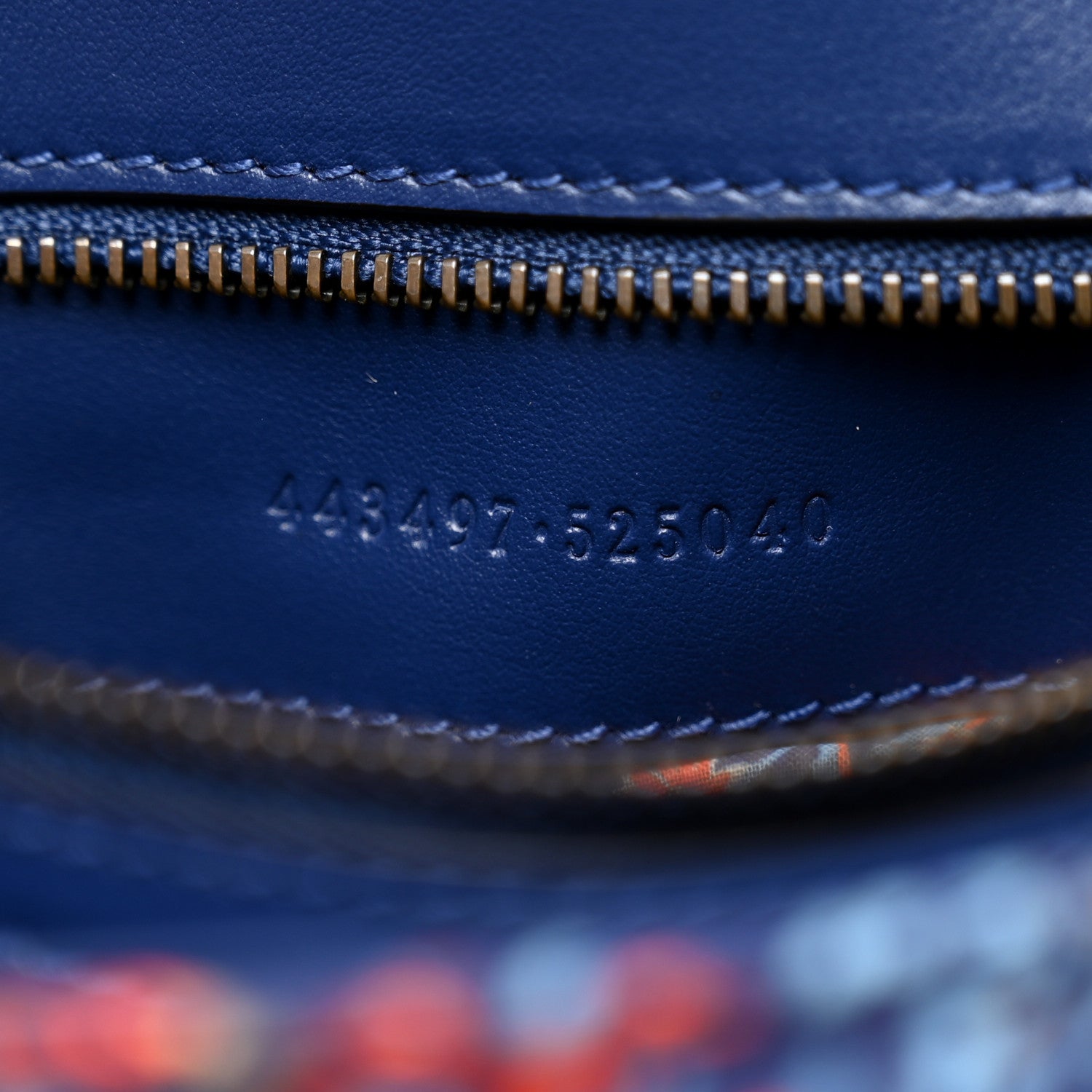 Cotton Calfskin Matelasse Floral Print Small GG Marmont Shoulder Bag Blue Red Deep Ocean Blue