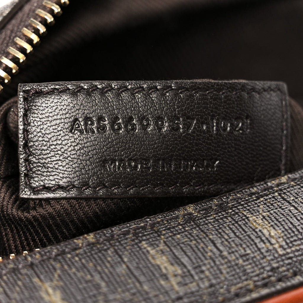 Canvas Smooth Calfskin Le Monogramme Camera Bag Chestnut