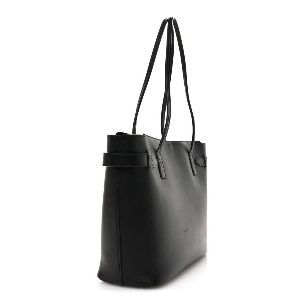 Smooth Calfskin Medium Bel Tote Bag Black