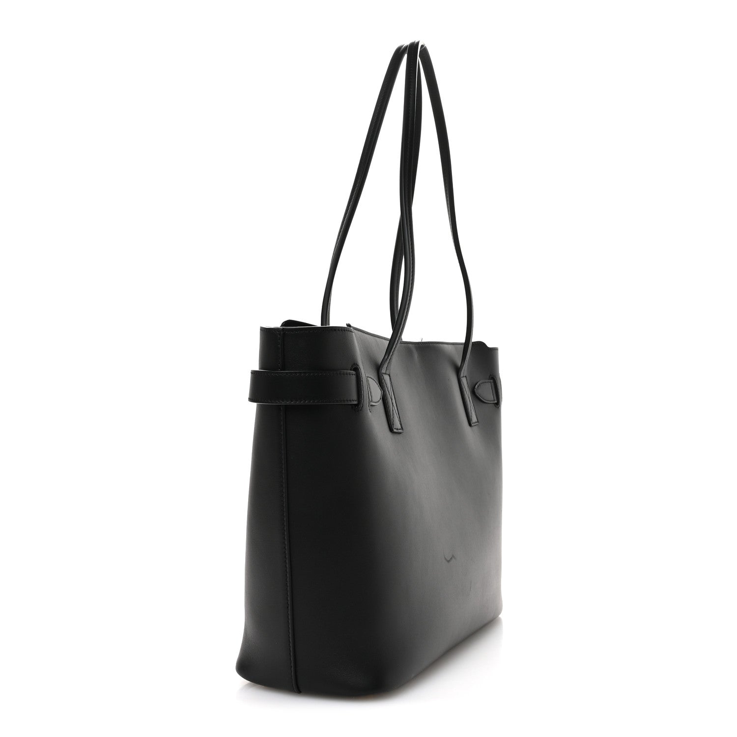 Smooth Calfskin Medium Bel Tote Bag Black