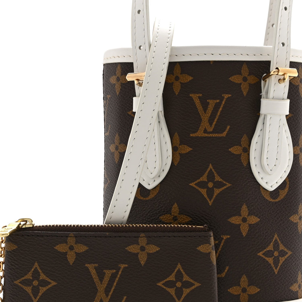 Monogram LV Match Nano Bucket Bag White