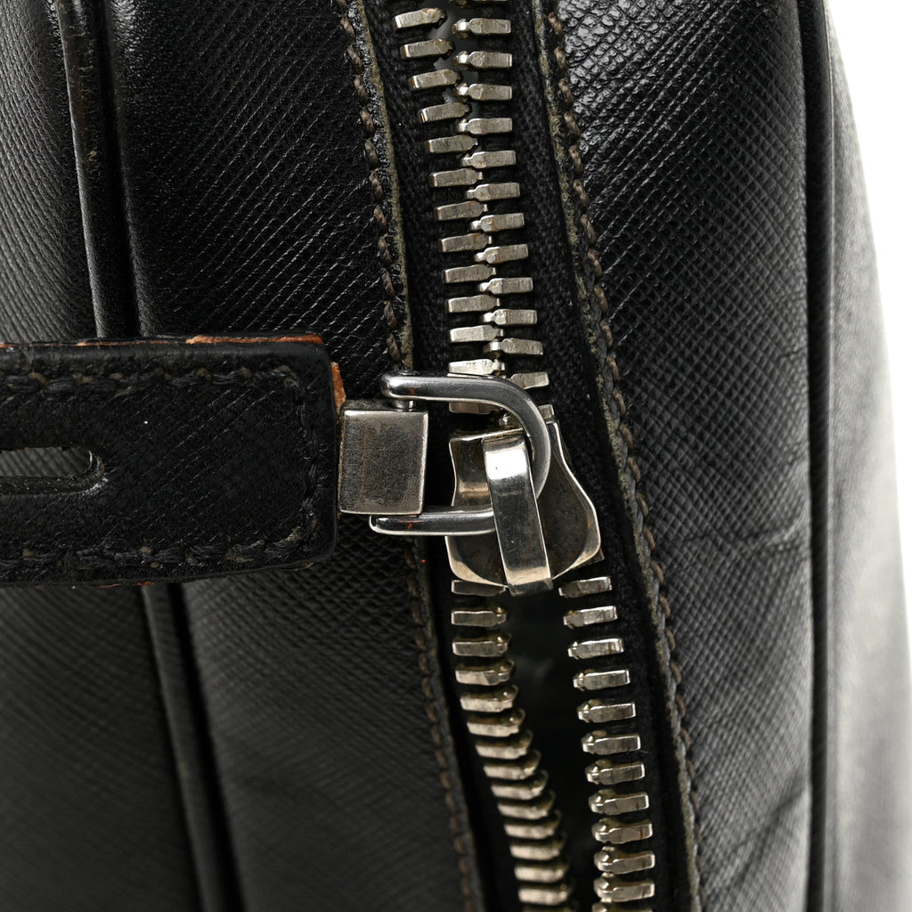 Saffiano Travel Briefcase Black