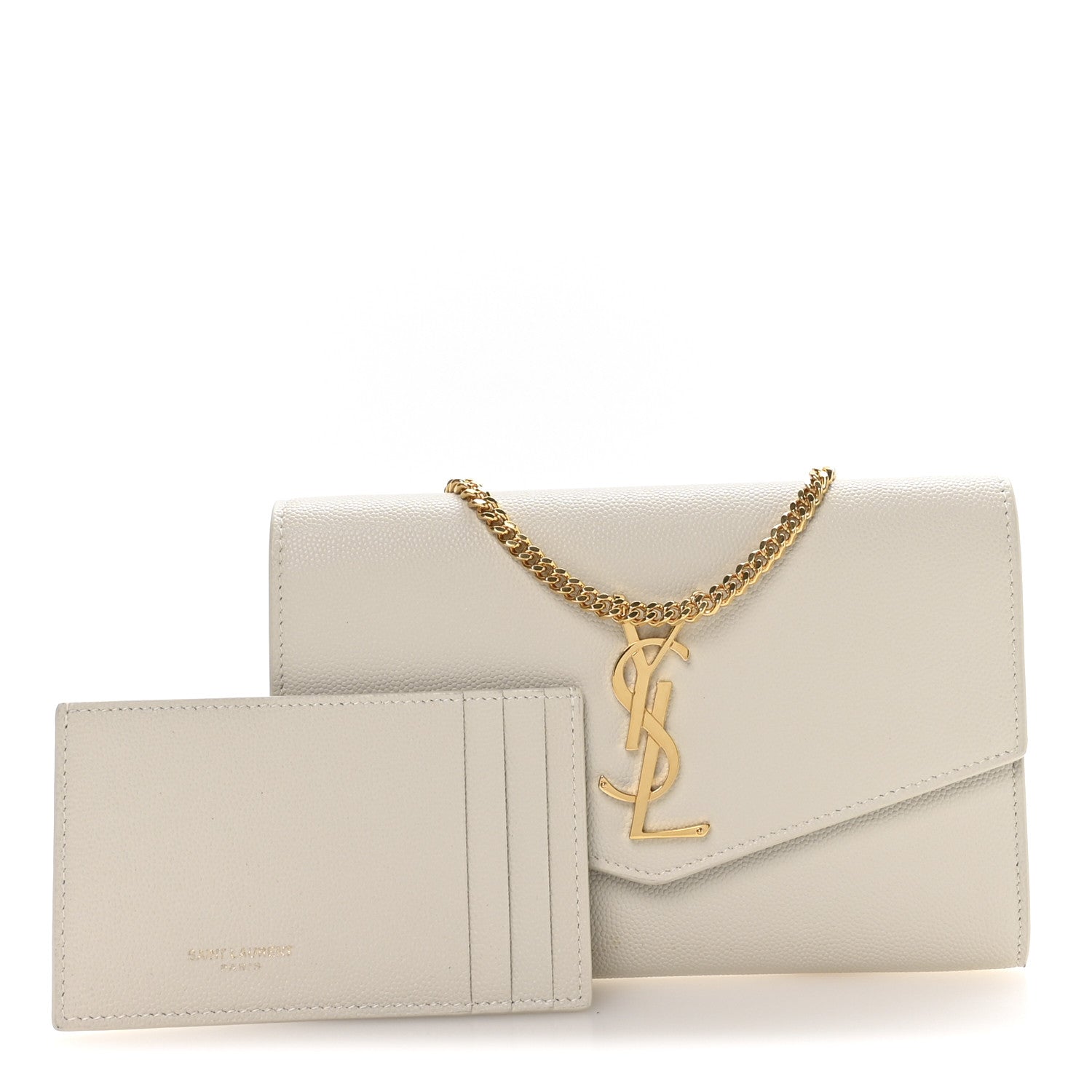 Grain De Poudre Monogram Uptown Chain Wallet Crema Soft