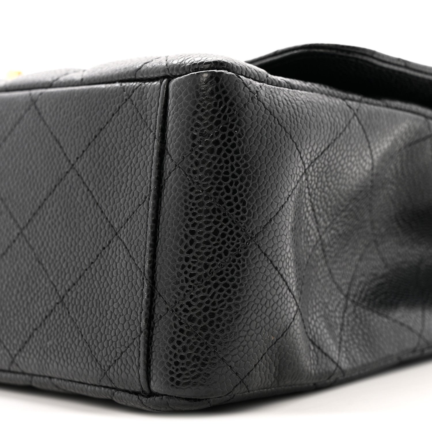 Caviar Quilted Maxi Double Flap Black