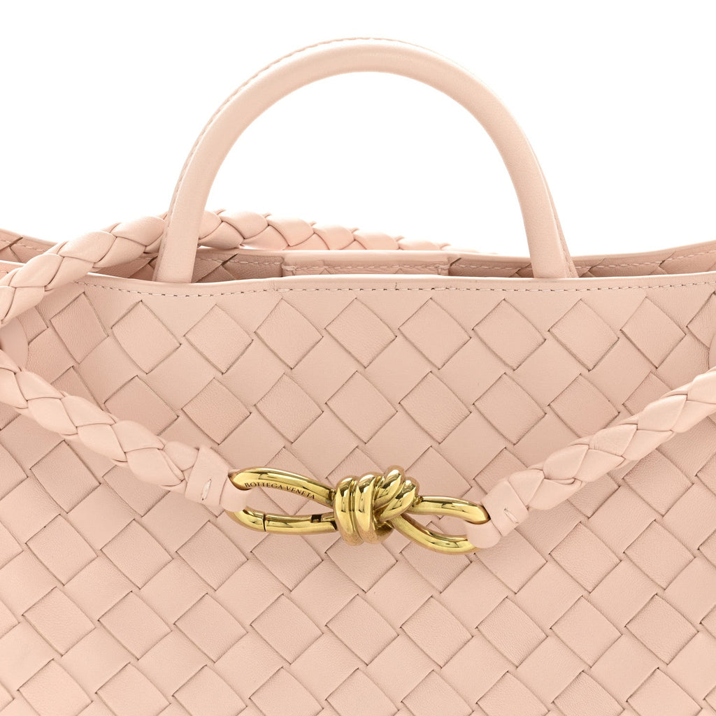 Nappa Intrecciato Medium Andiamo Shoulder Bag Lotus