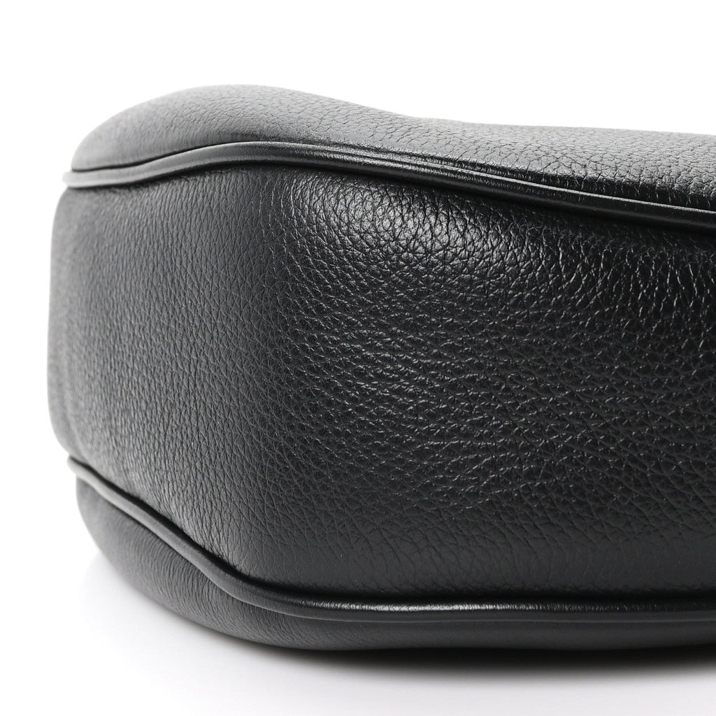 Supple Calfskin Cuir Triomphe Small Heloise Shoulder Bag Black