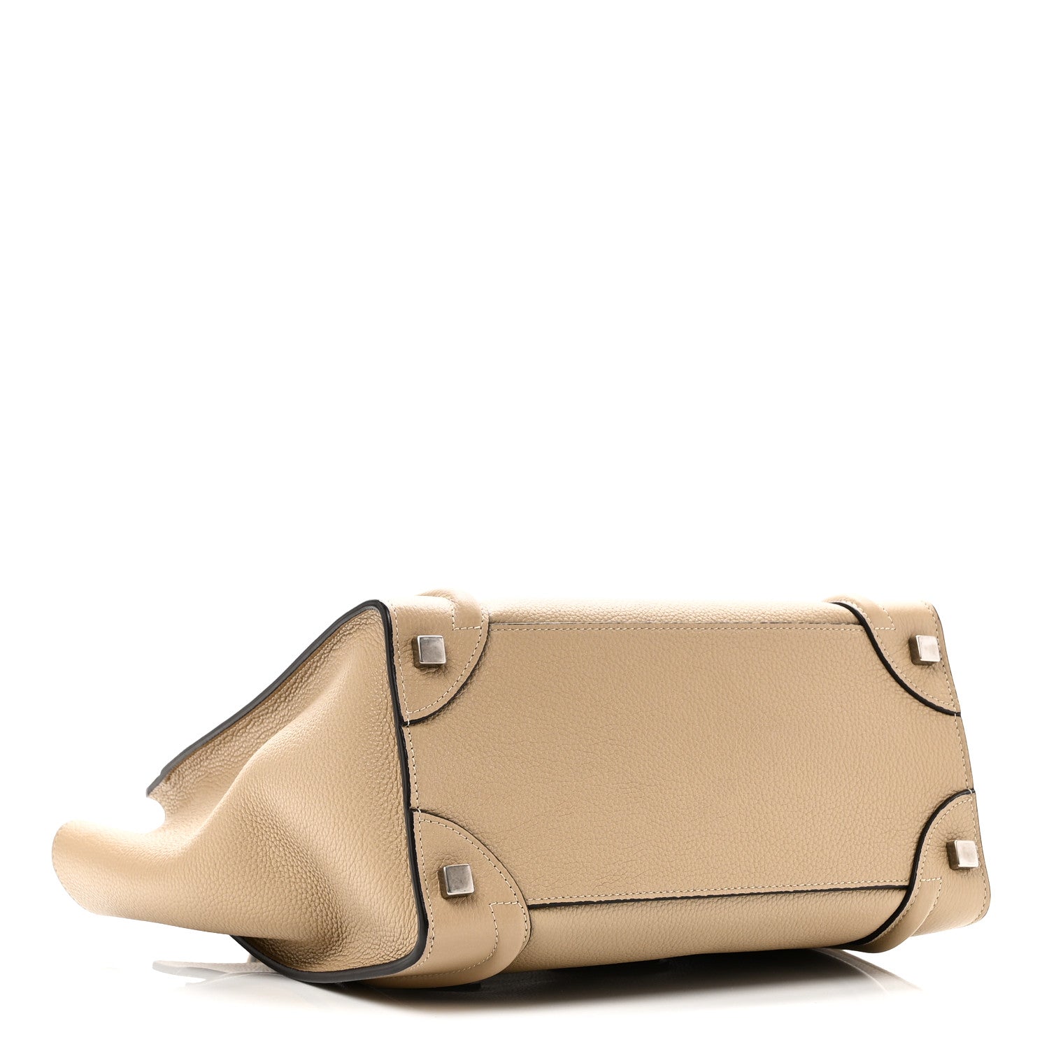 Drummed Calfskin Micro Luggage Dune