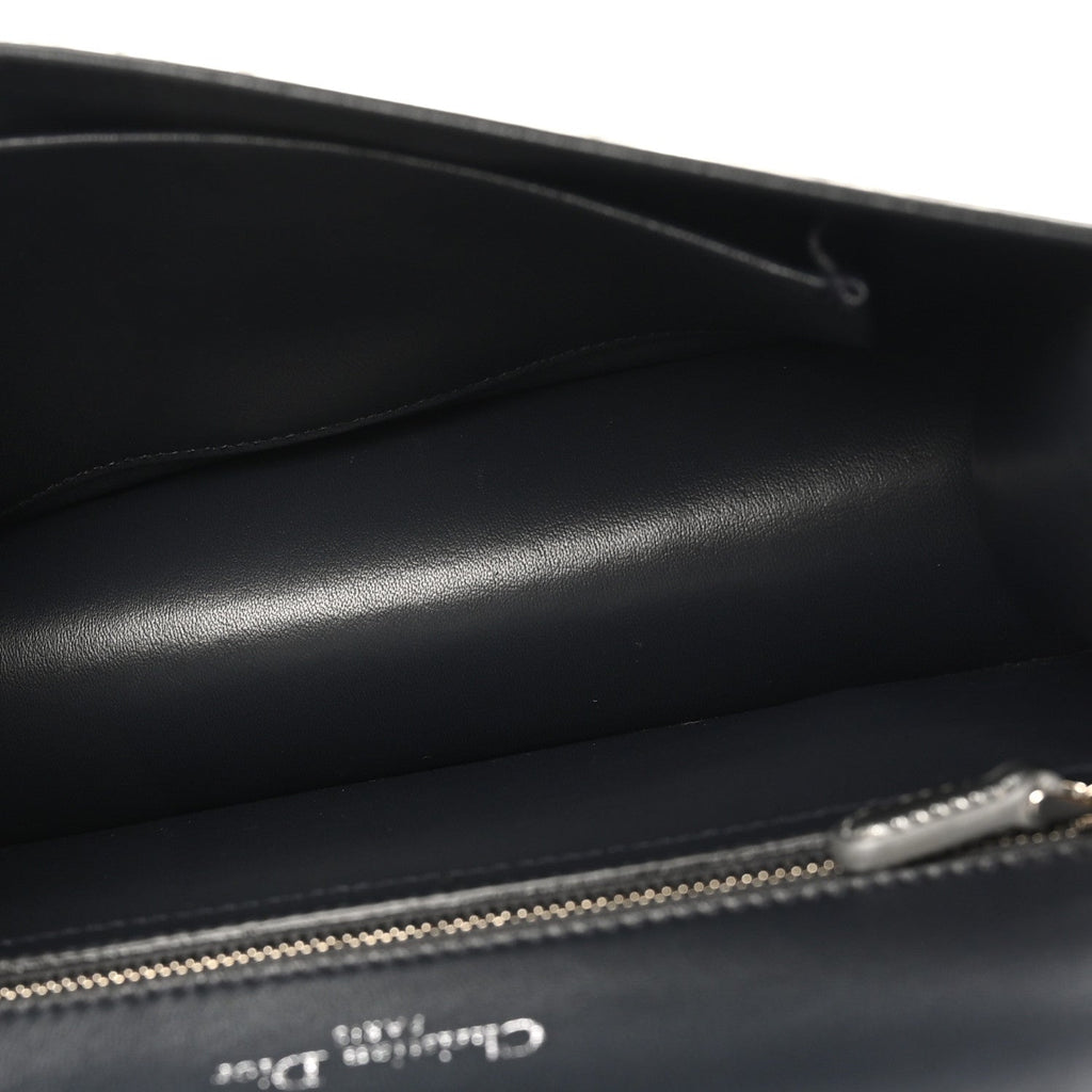 Metallic Patent Micro-Cannage Medium Diorama Flap Bag Silver