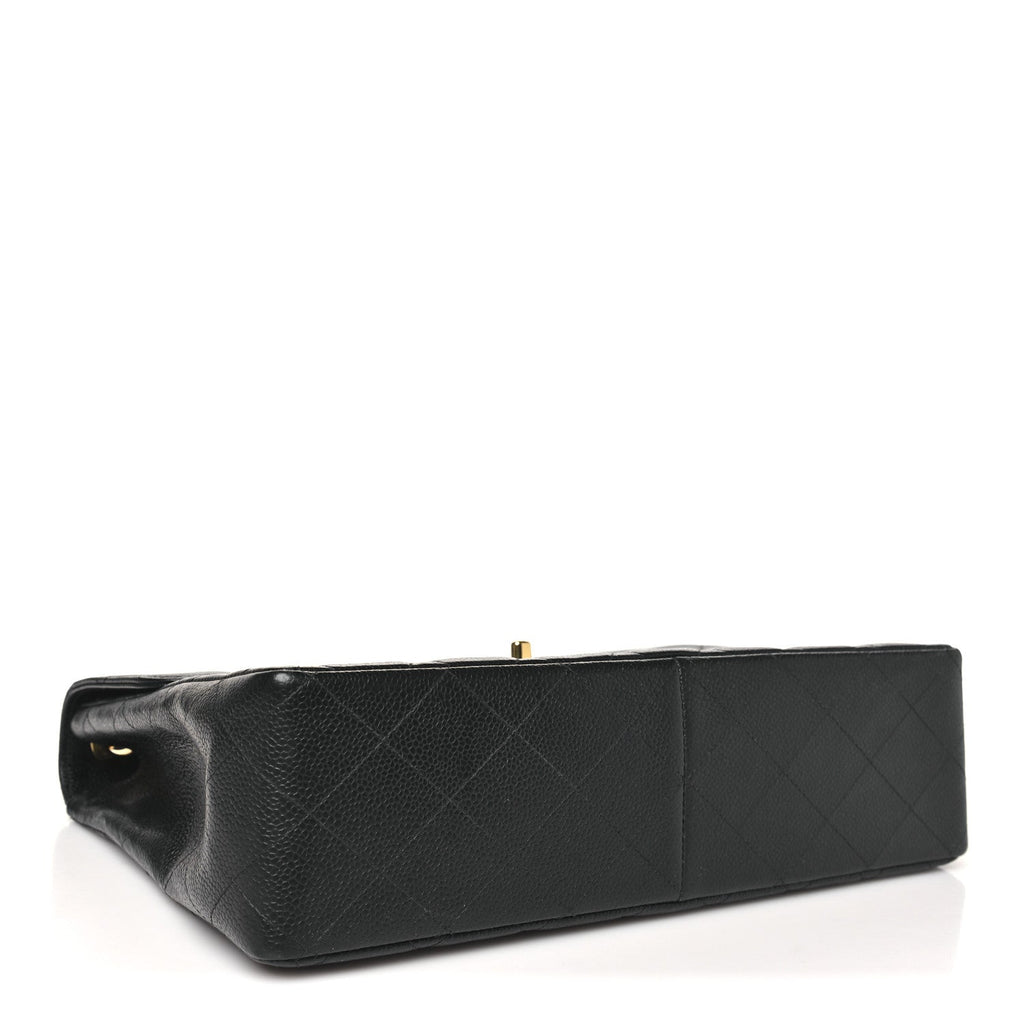 Caviar Jumbo Single Flap Black