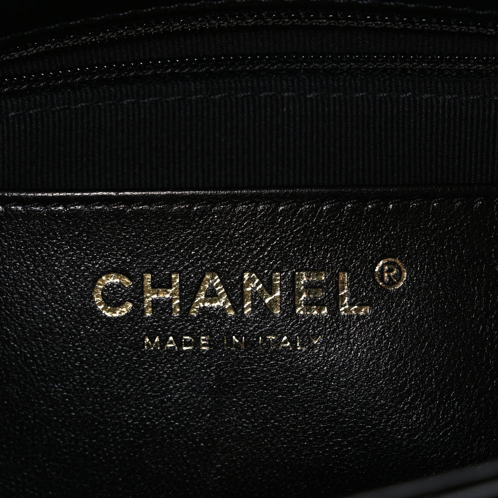 Lambskin Quilted Small Funky Town Flap Black