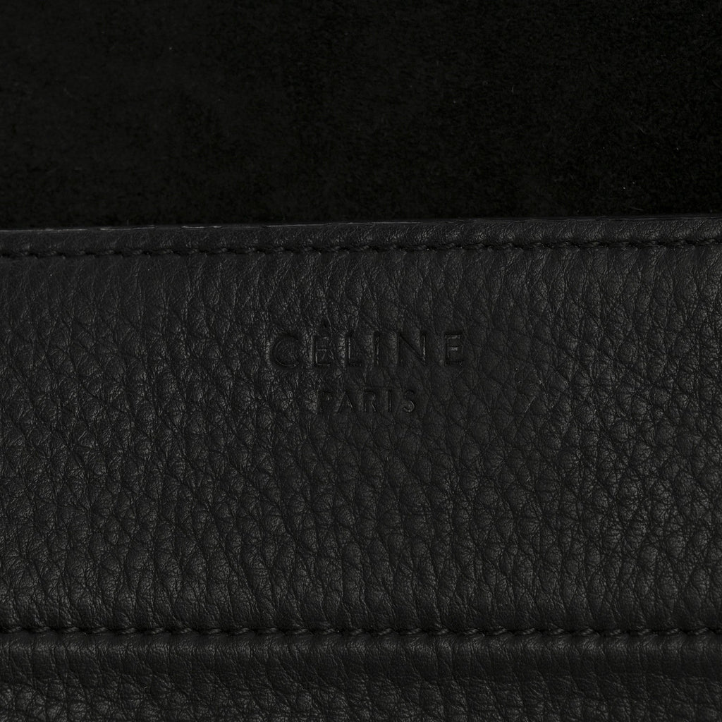 Grained Calfskin Medium Phantom Luggage Black
