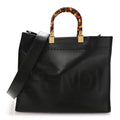 Vitello King Plexiglass Medium Fendi Sunshine Shopper Tote Black