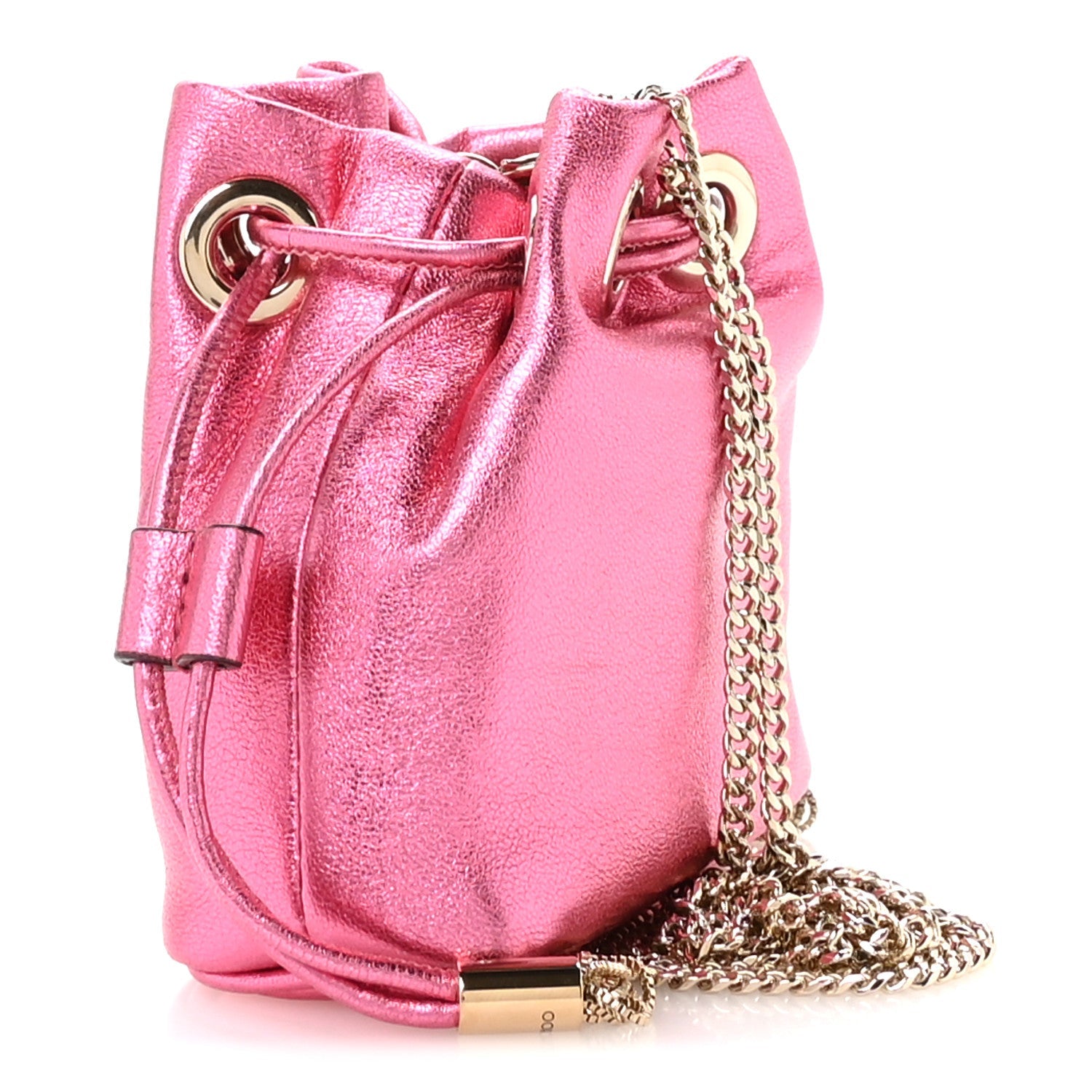 Metallic Nappa Mini Marcheline Shoulder Bag Peony