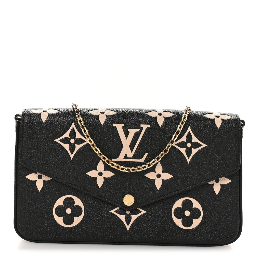 Empreinte Monogram Giant Felicie Pochette Black Beige