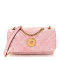 Baroque Jacquard Quilted Small Medusa Shoulder Bag Baby Pink