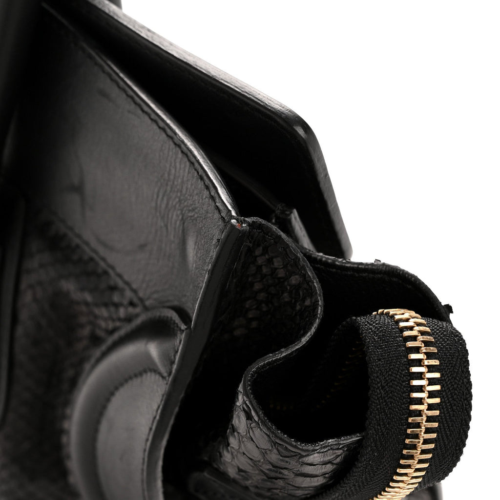 Snakeskin Large Luggage Black