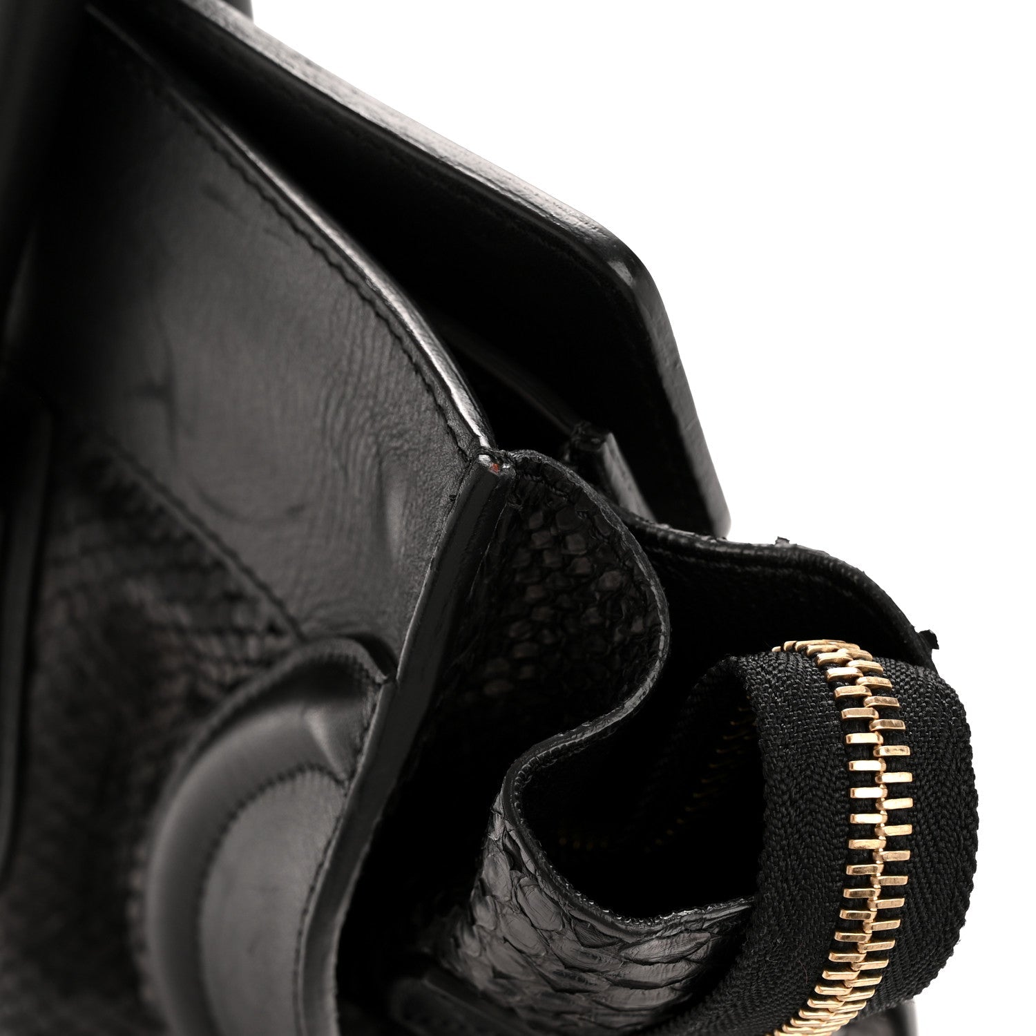 Snakeskin Large Luggage Black