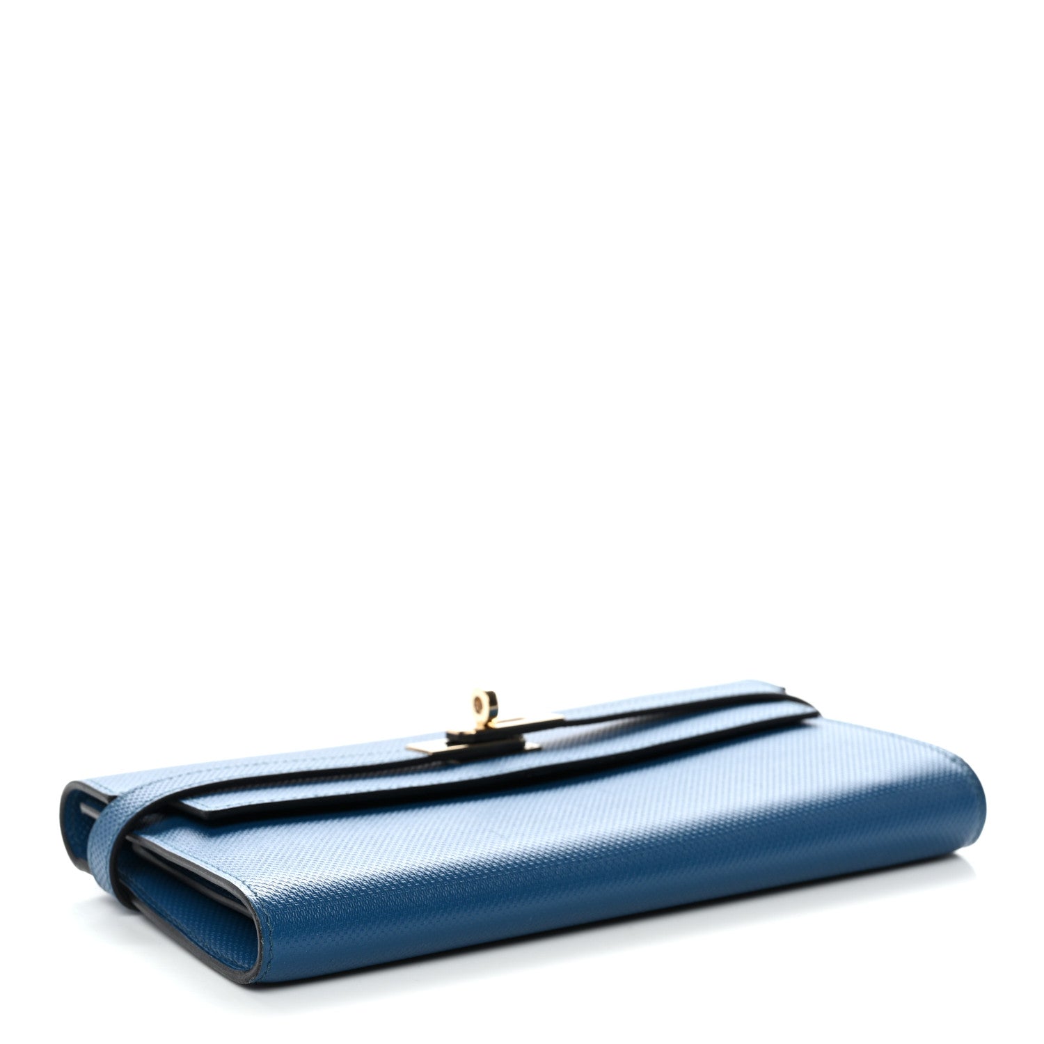 Grain d'H Kelly Longue Wallet Bleu De Galice