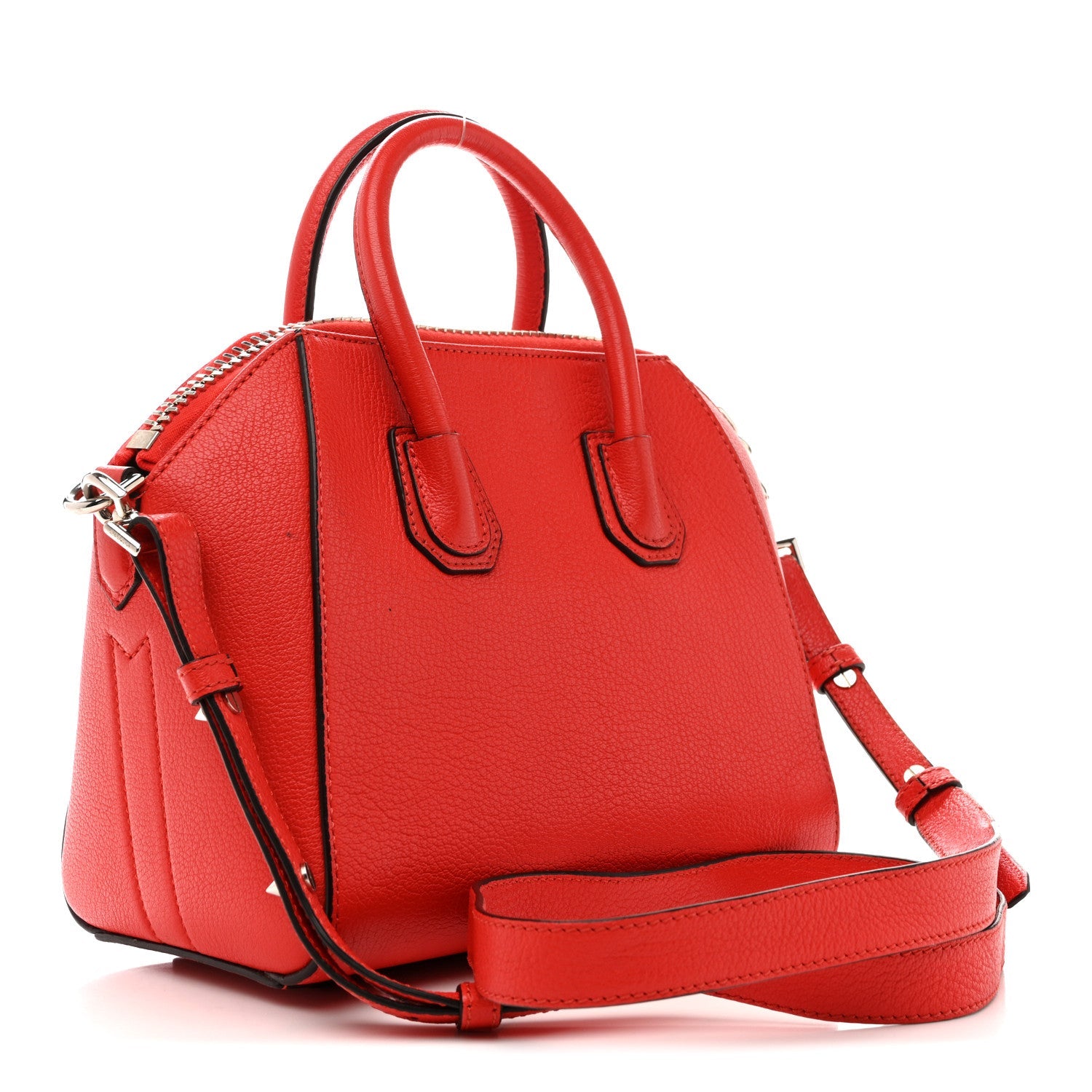 Sugar Goatskin Mini Antigona Pop Red