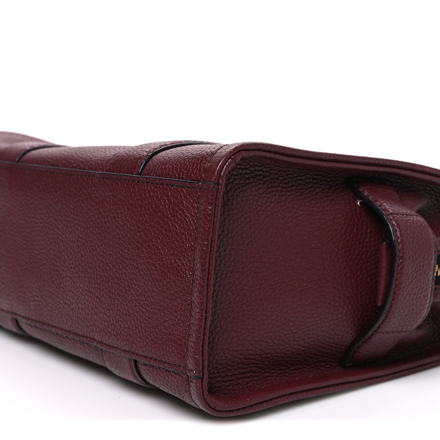 Grained Calfskin Small The Tote Bag Burgundy
