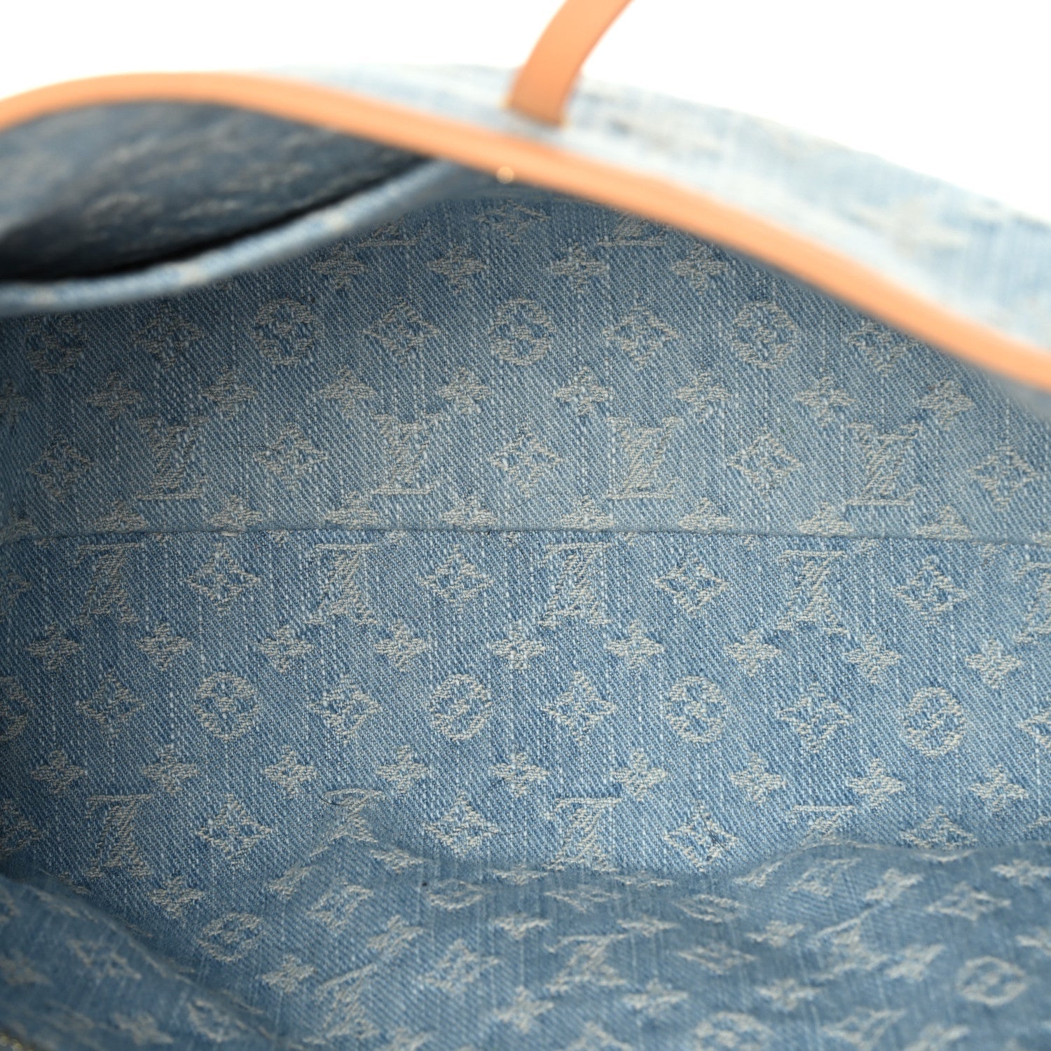 Monogram Denim CarryAll PM Sky Blue