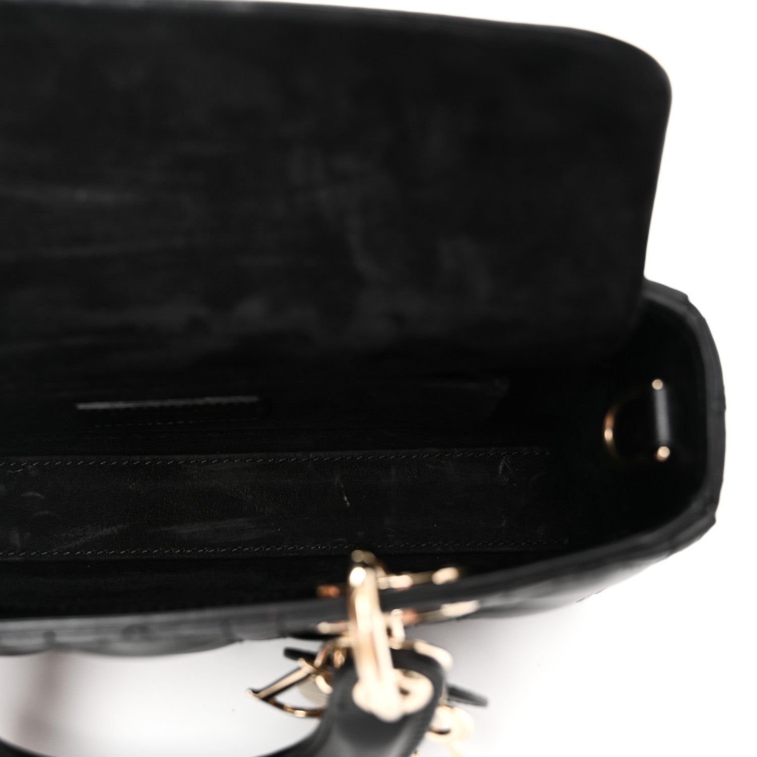 Lambskin Cannage Small Lady D-Joy Black