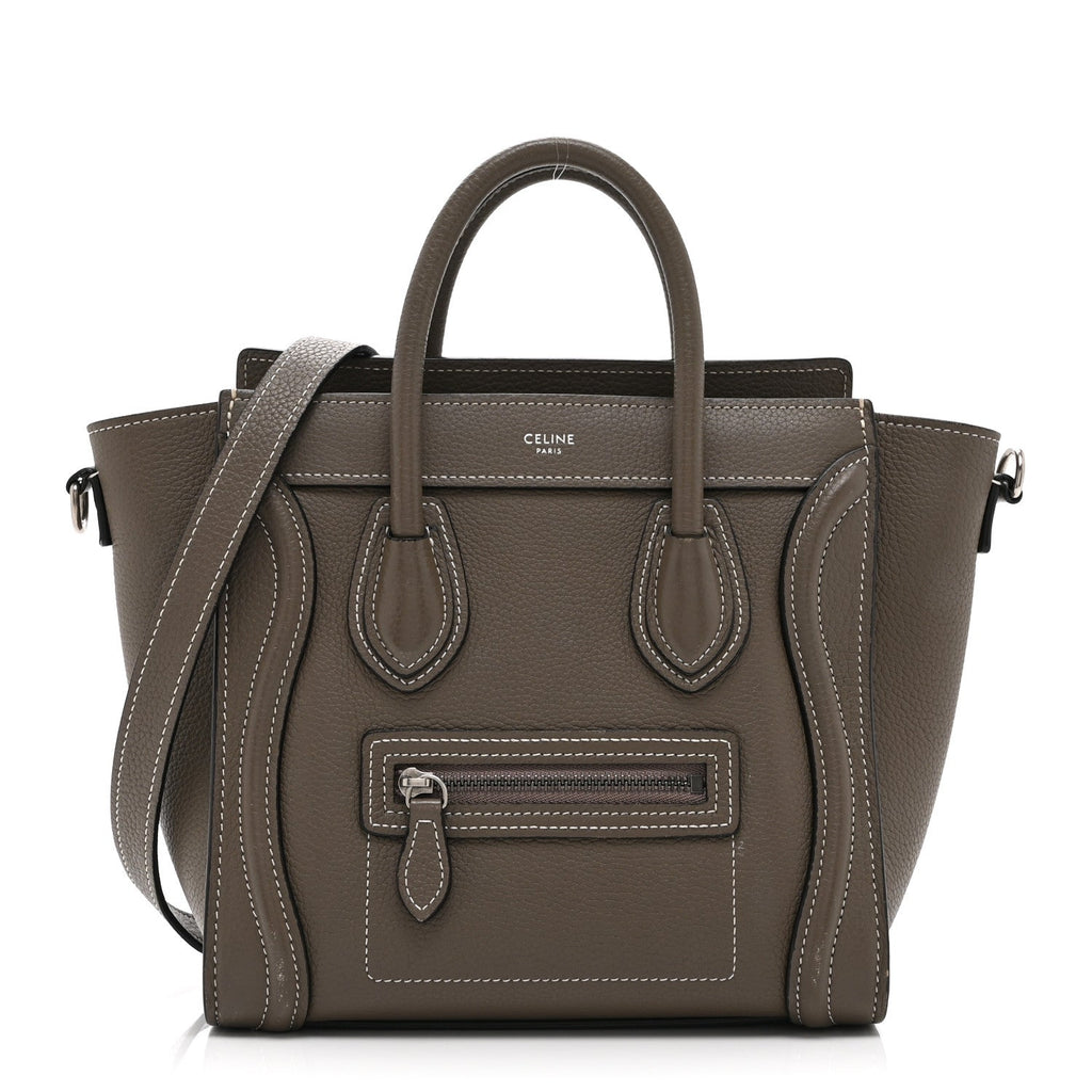 Drummed Calfskin Nano Luggage Souris