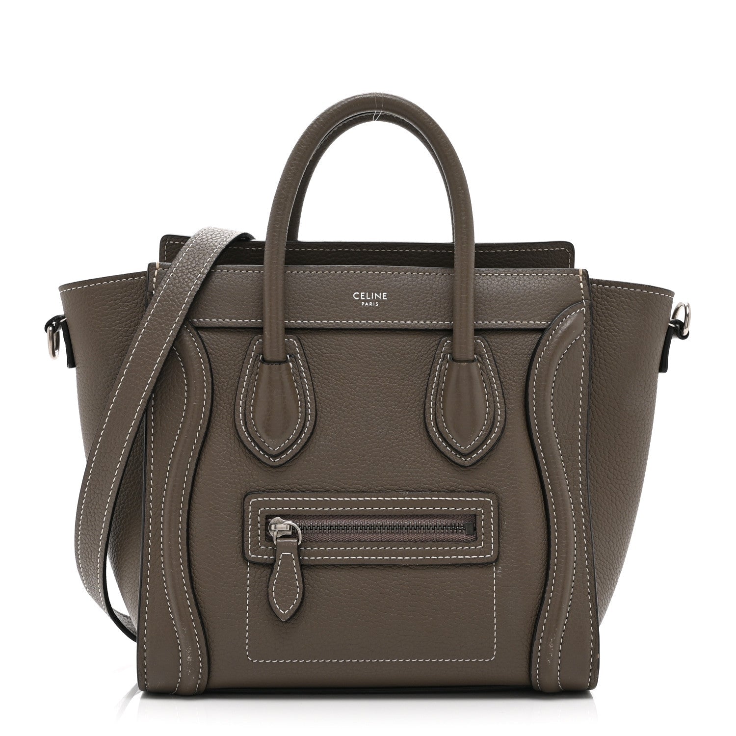 Drummed Calfskin Nano Luggage Souris
