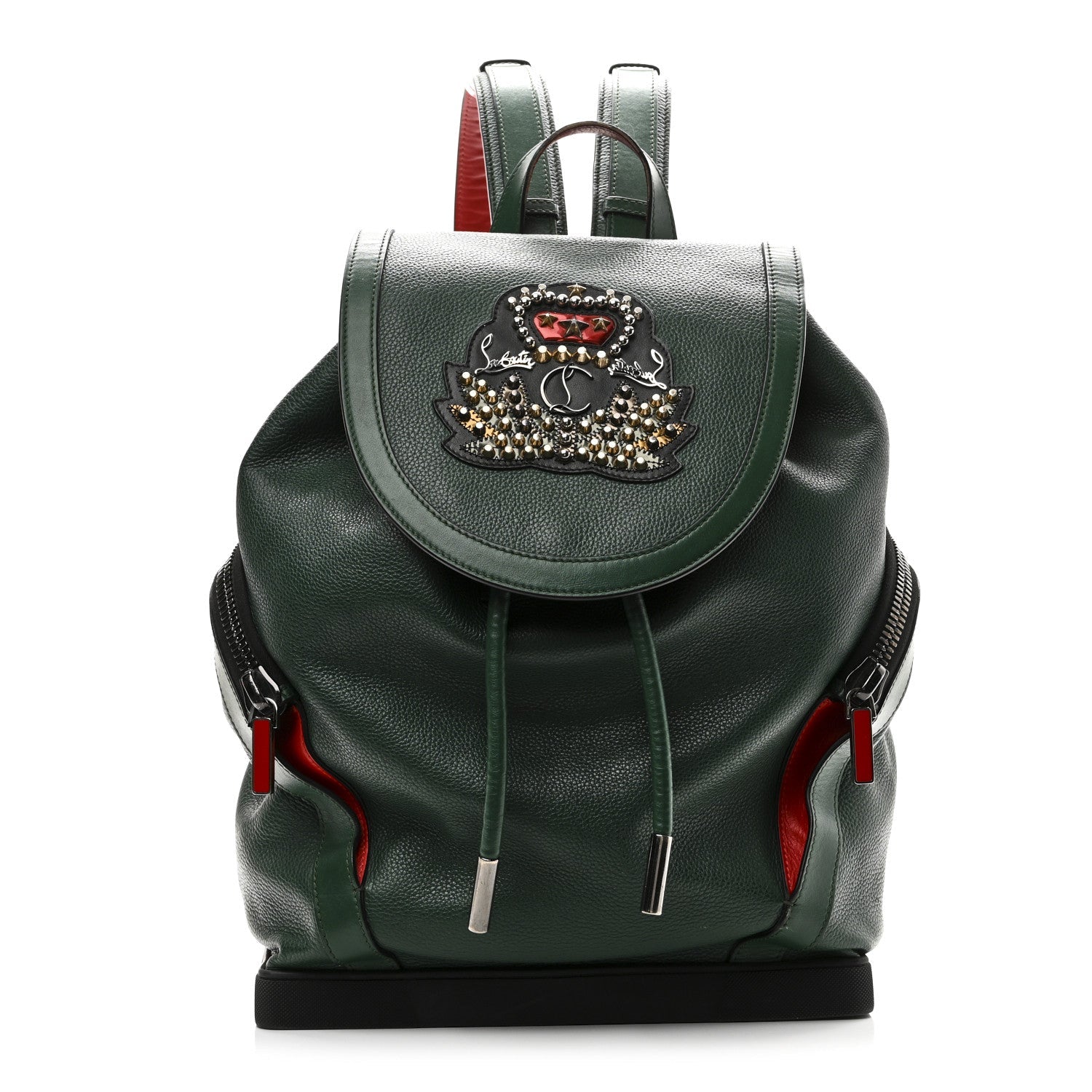 Calfskin Ecusson Explorafunk Backpack Green