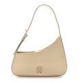 Calfskin 3D Glam Inside Jitney Shoulder Bag Beige