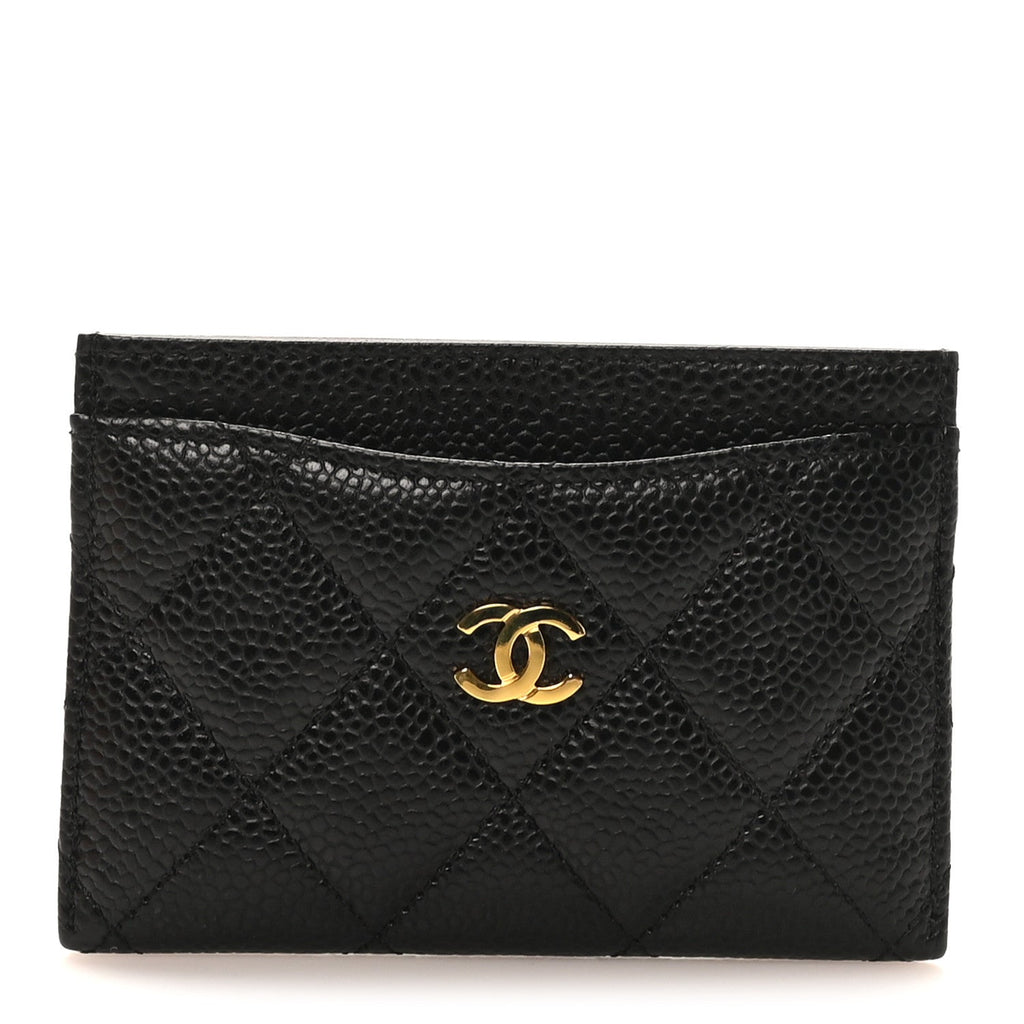 Caviar Quilted  Holder Black