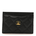 Caviar Quilted  Holder Black