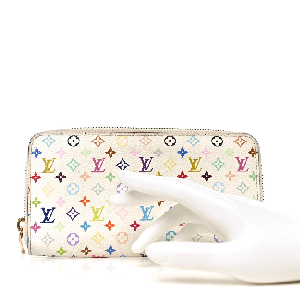 Monogram Multicolor Zippy Wallet White Litchi