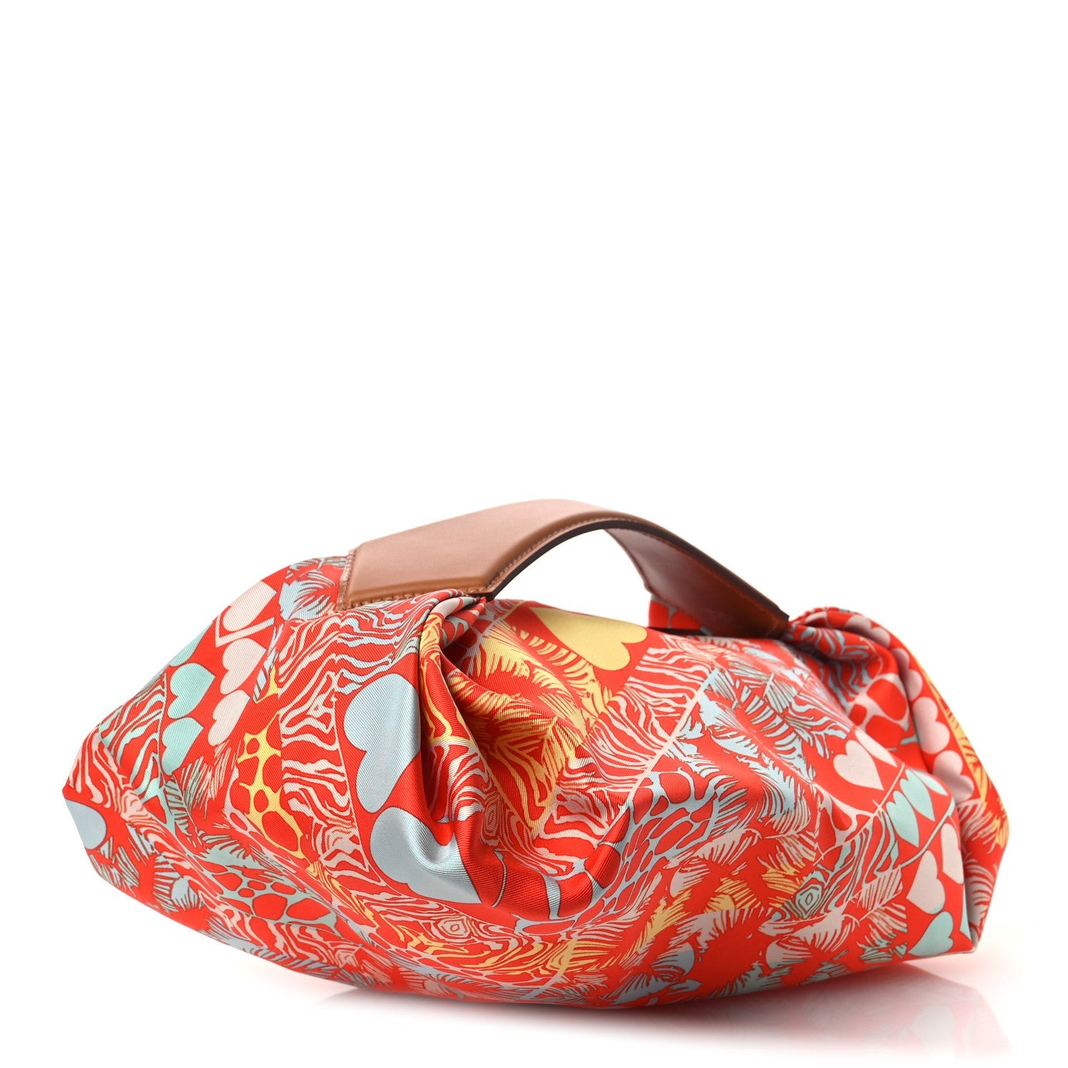 Silk Balusoie Vache Hunter La Promenade du Matin Bandana Bag Orange Poppy Fauve