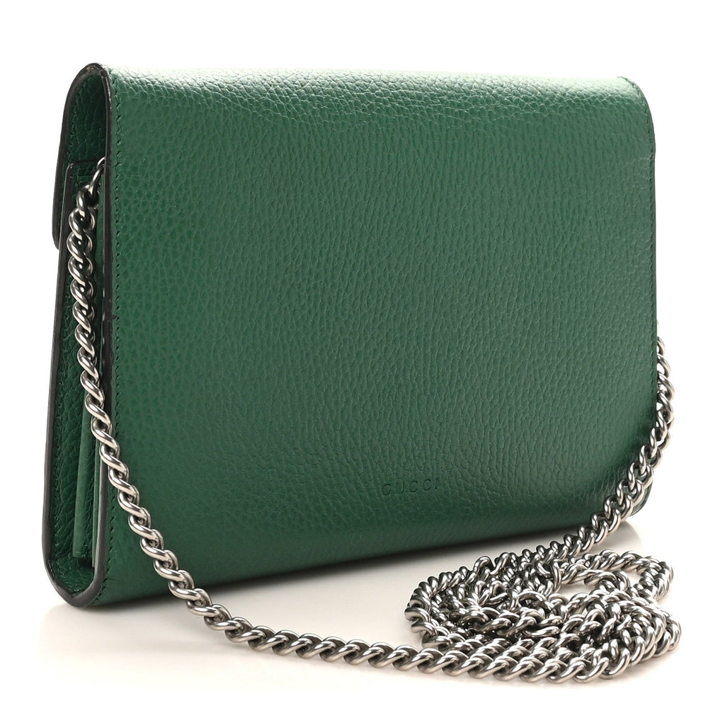 Calfskin Mini Dionysus Chain Wallet Emerald