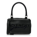 Sugar Goatskin Velvet Logo Small Pandora Black