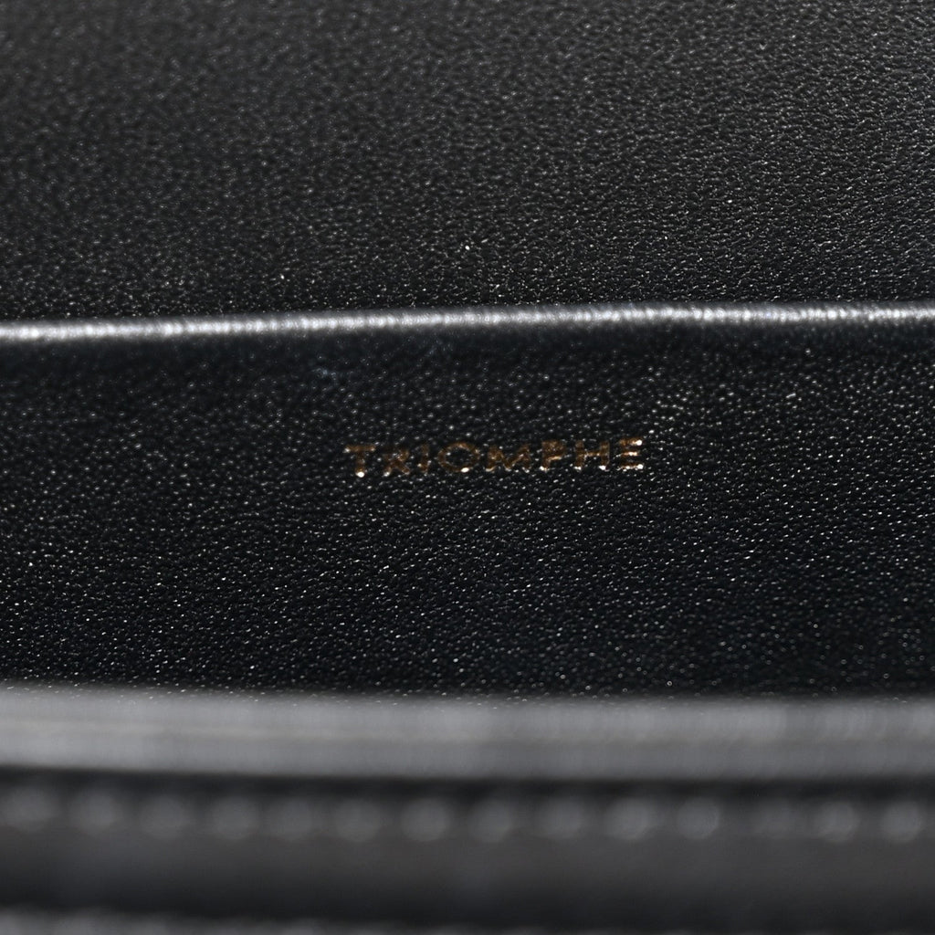 Shiny Calfskin Medium Triomphe Black