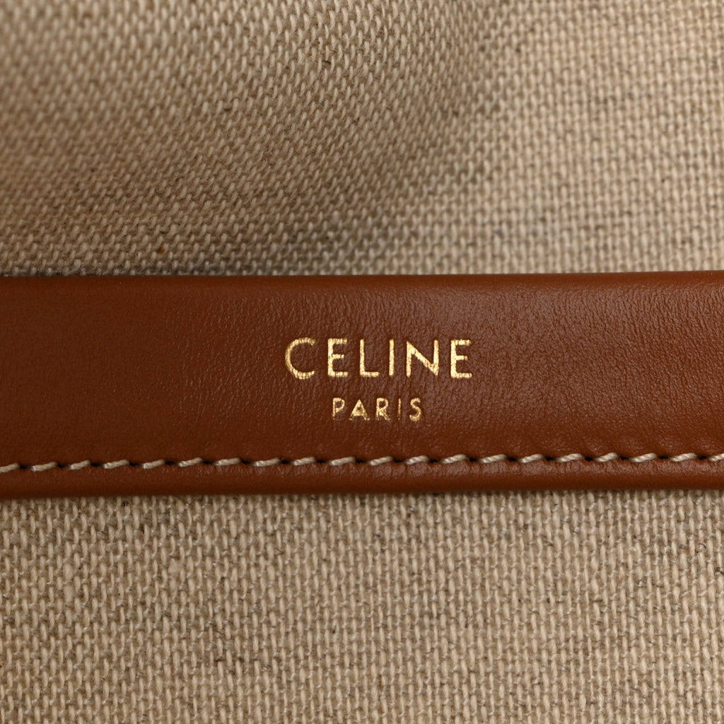 Jacquard Striped Large Cabas Thais Tobacco Tan