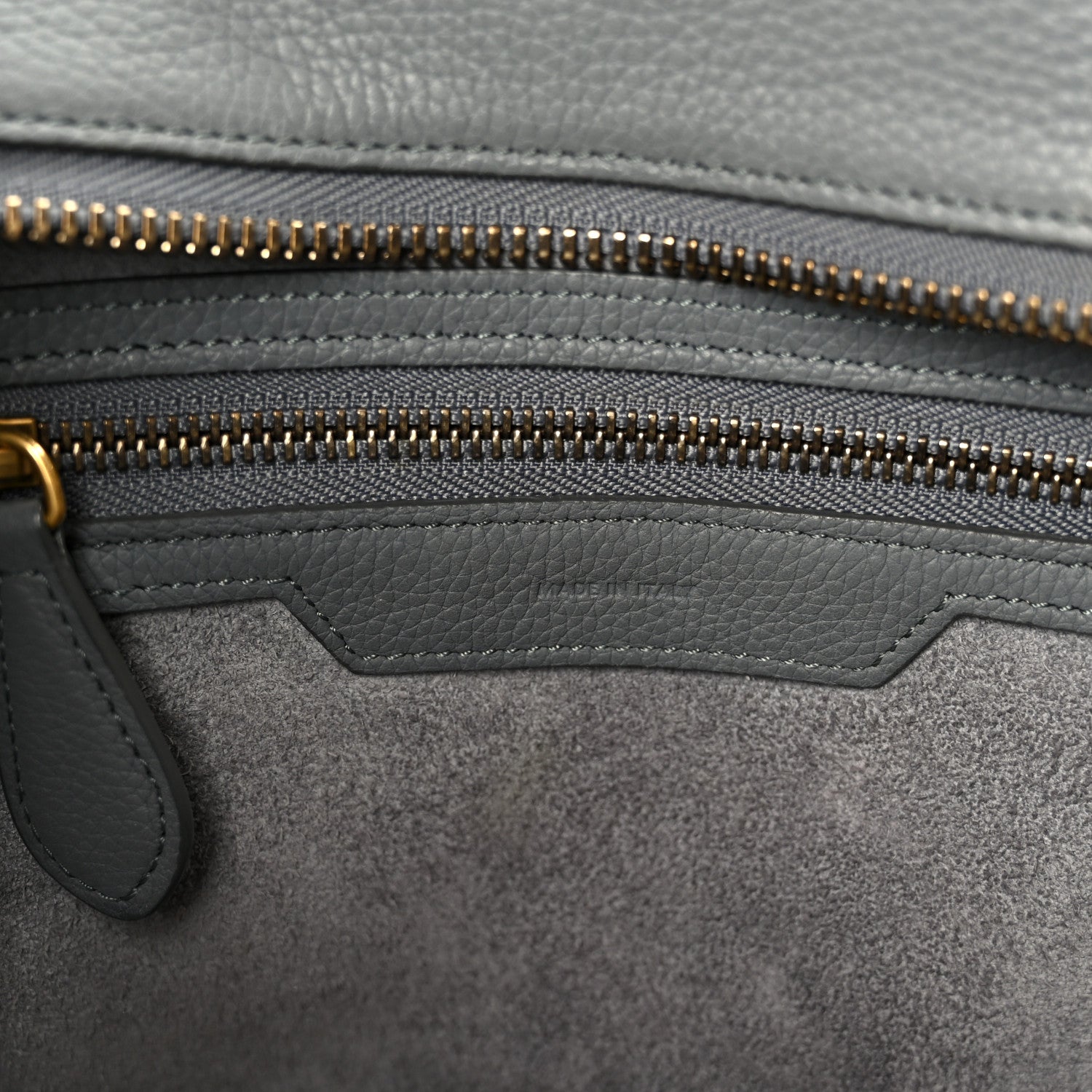 Baby Drummed Calfskin Micro Luggage Kohl
