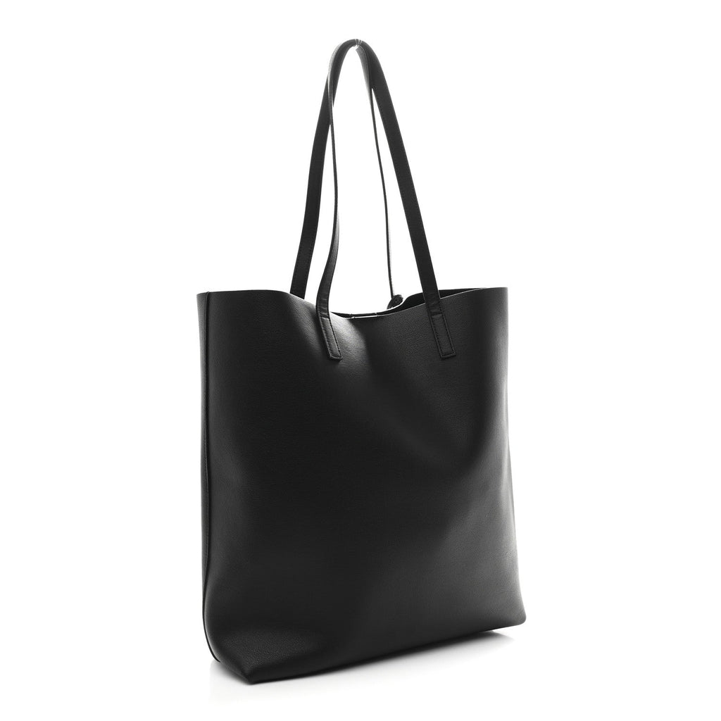 Calfskin Medium Shopping Tote Black