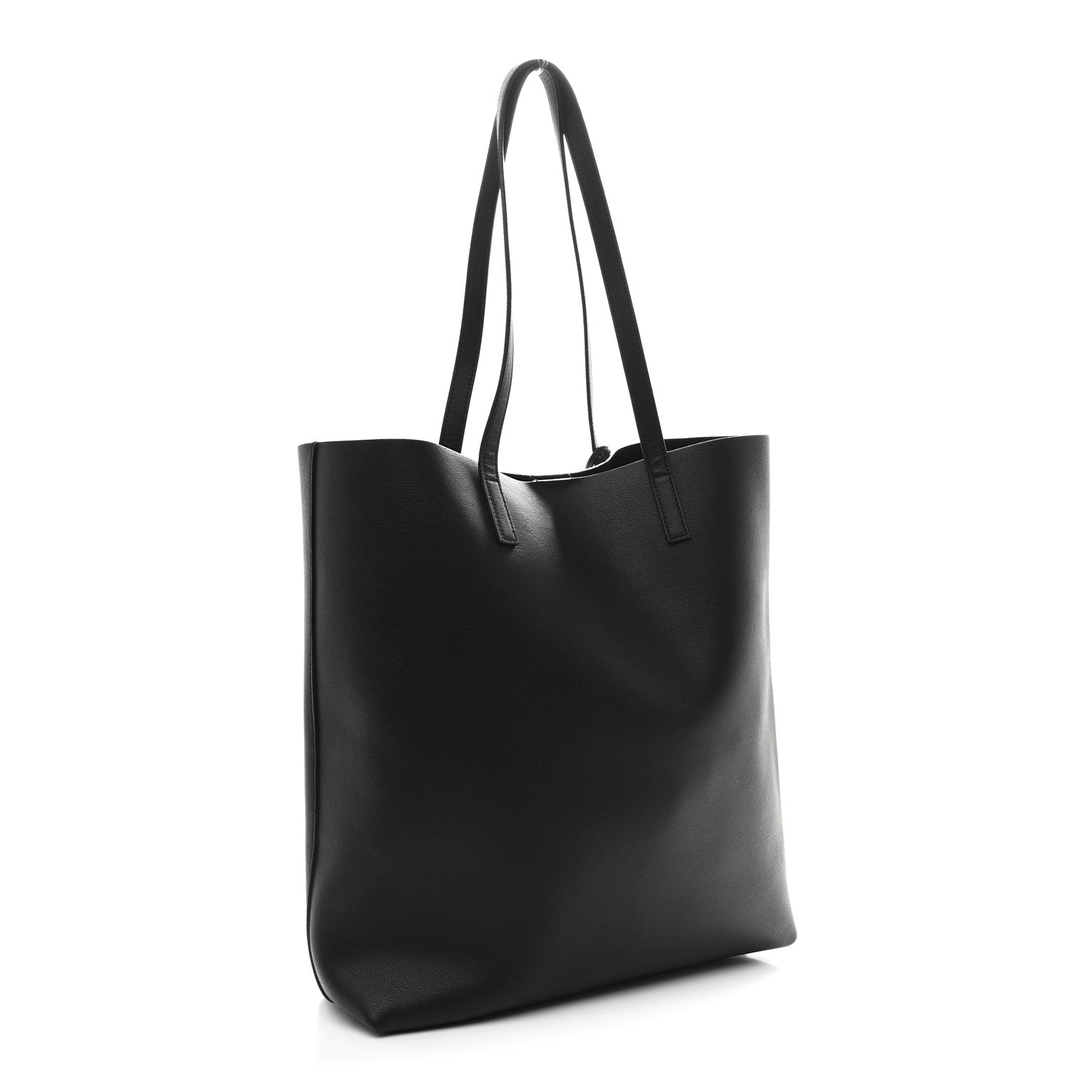 Calfskin Medium Shopping Tote Black