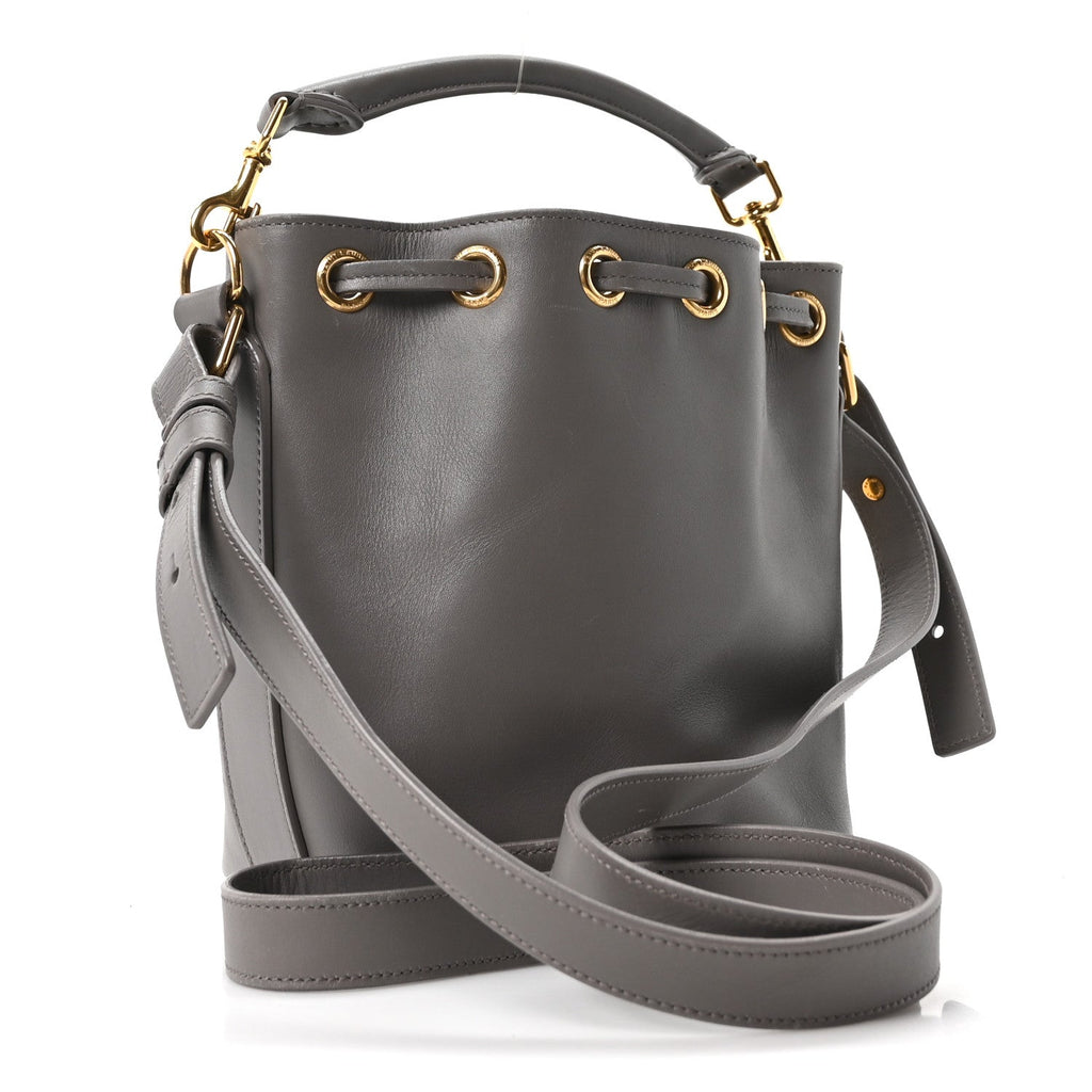 Calfskin Small Emmanuelle Bucket Bag Fog