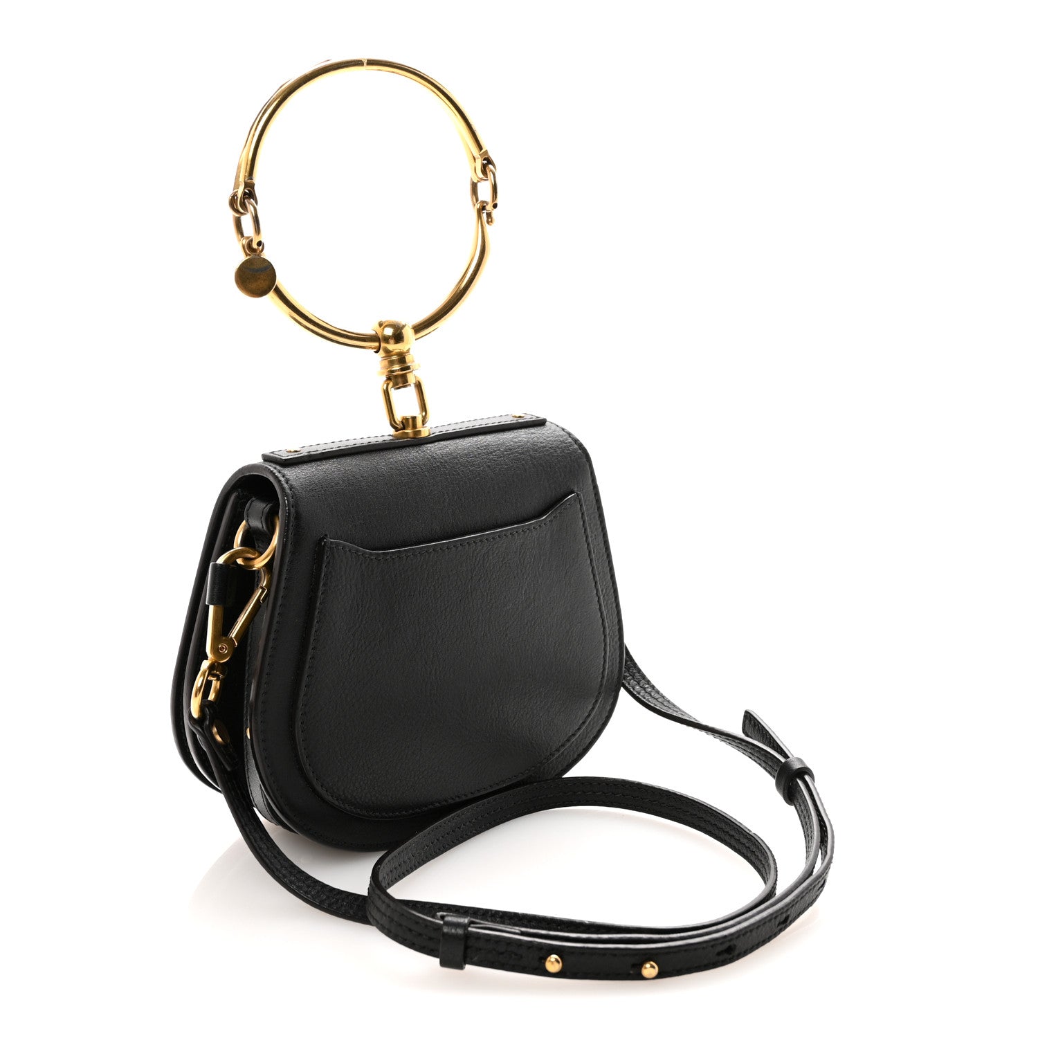 Calfskin Small Nile Bracelet Bag Black