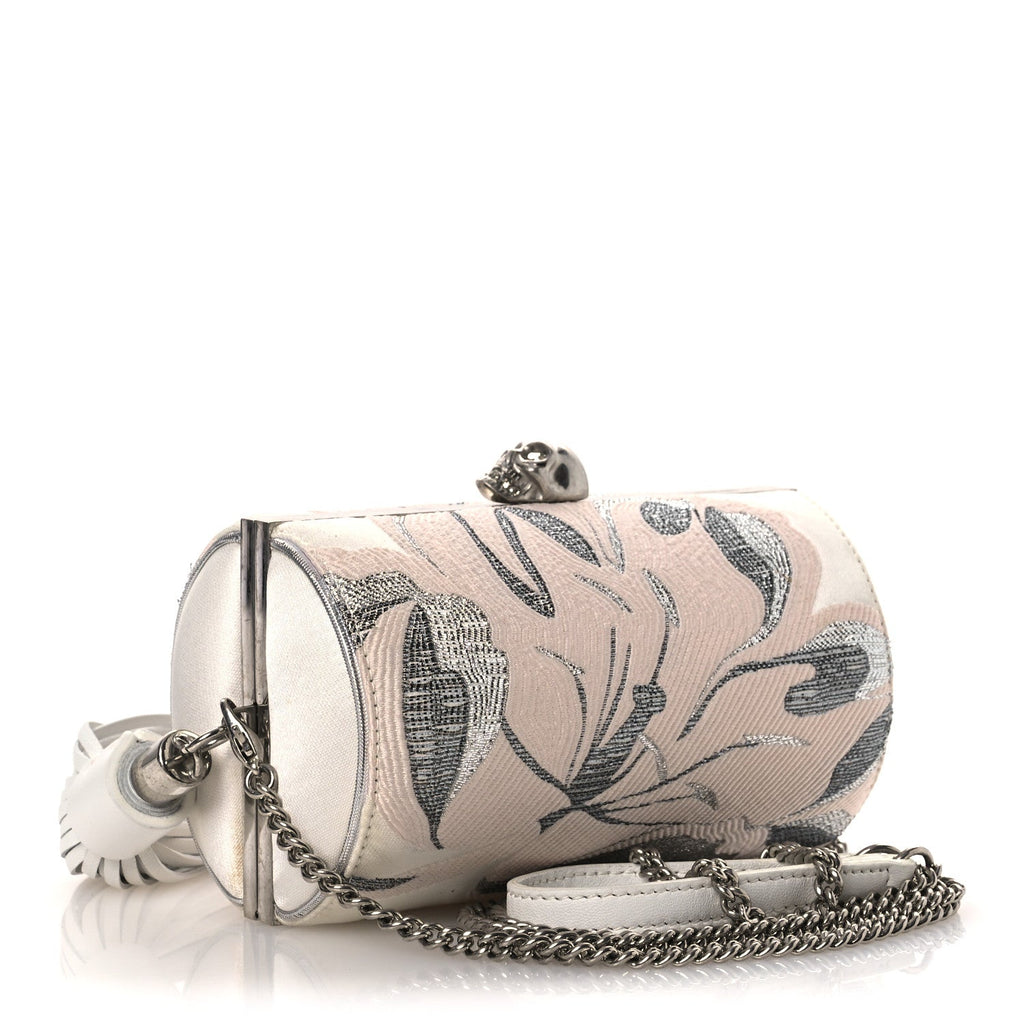 Jacquard Embroidered Skull Clutch Multicolor