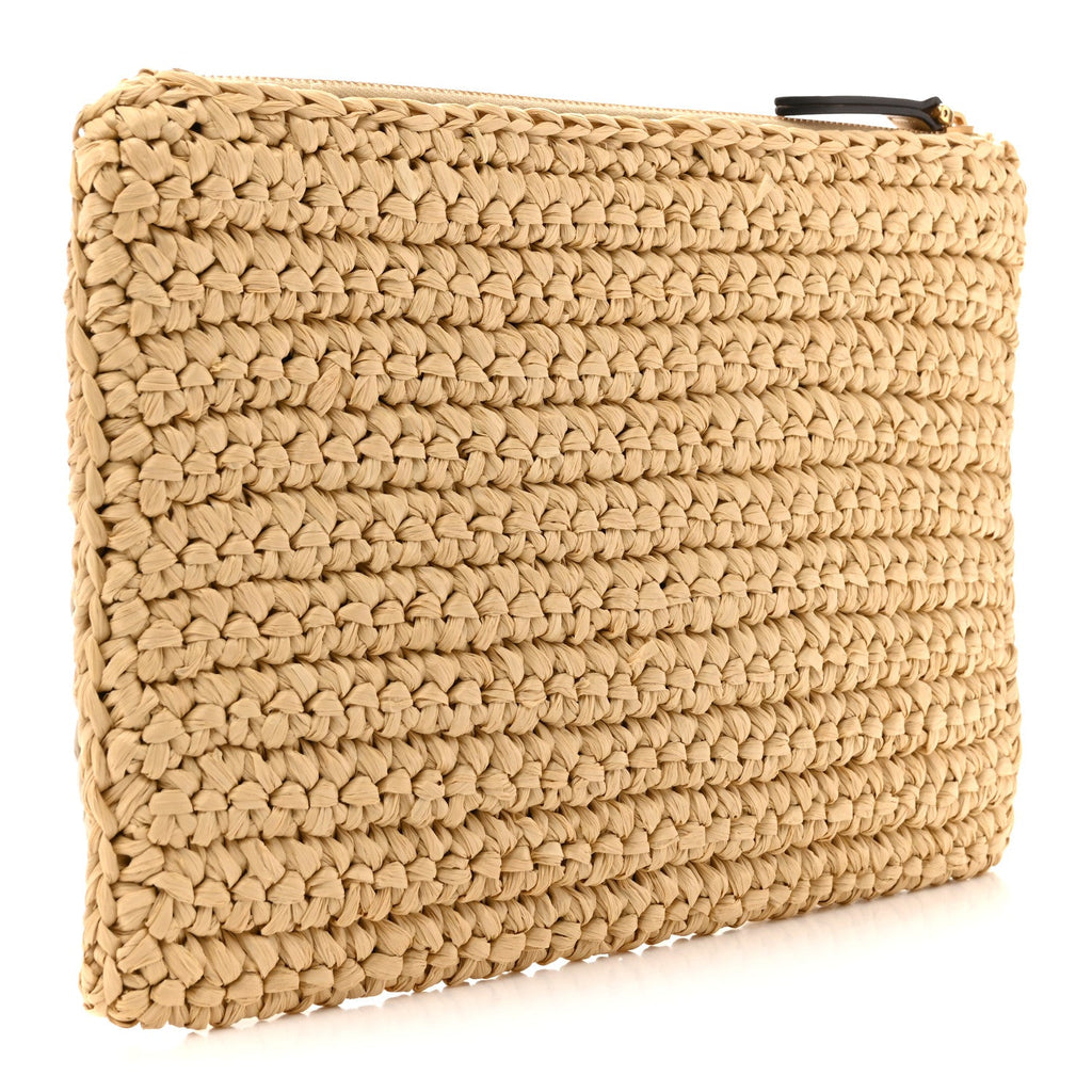 Raffia Viva Superstar Clutch Naturale Butter
