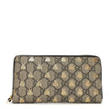 GG Supreme Monogram Bees Zip Around Wallet