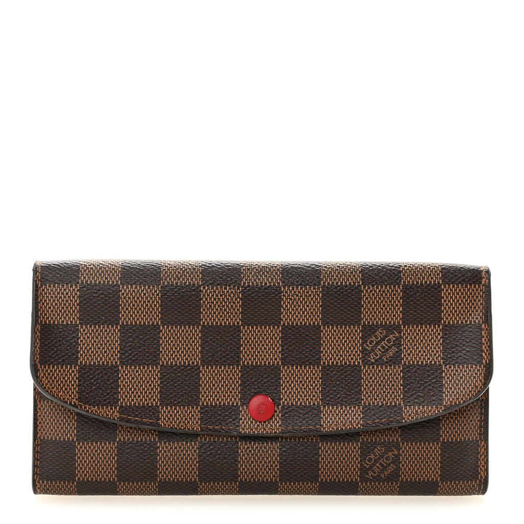 Damier Ebene Emilie Wallet Red