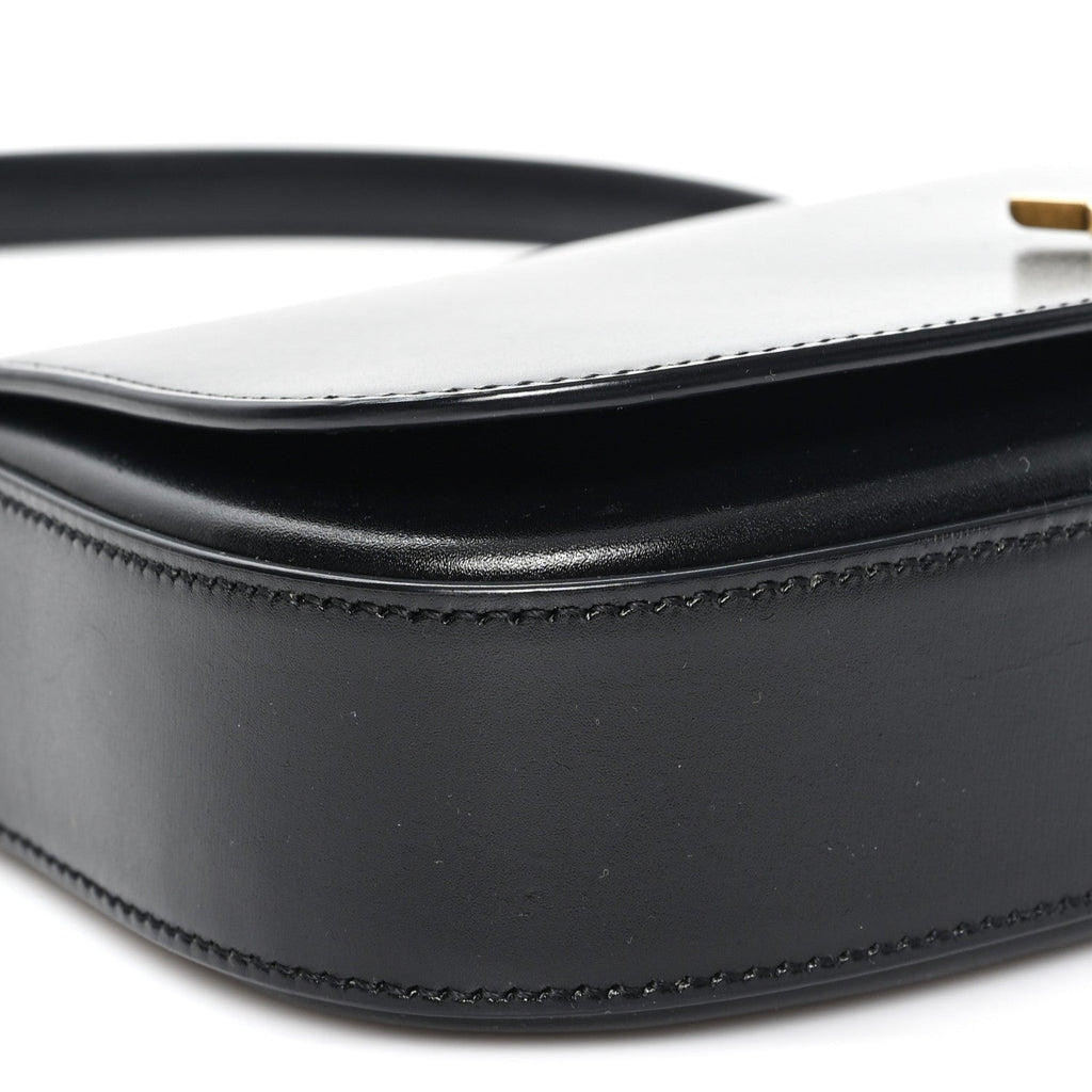 Box Calfskin Mini Voltaire Shoulder Bag Black