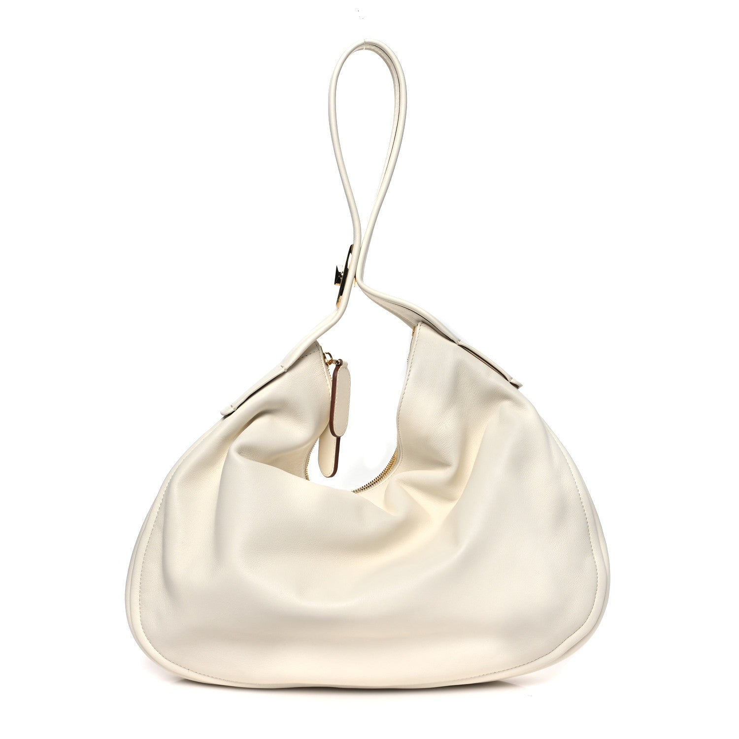 Calfskin Large Go-Hobo Bag Light Ivory